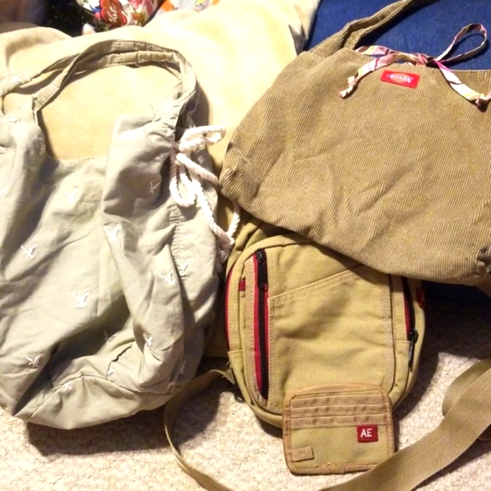 American Eagle and Dickies small bags